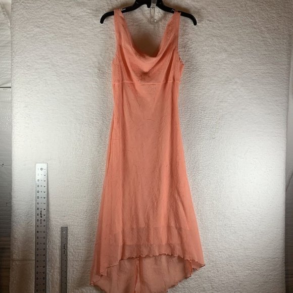 B.Smart A-Line Dress Y2K Women's 11/12 Peach V-Neck Lined Pullover 8021‎ - Picture 1 of 9